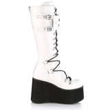 Gothic Platform Wedge Heel Halloween Plus Size Boots For Women - WOMONA.COM