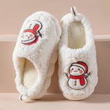 Cute Snowman Slippers Winter Indoor