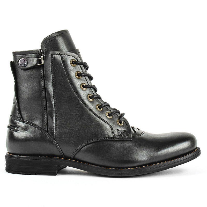 Men Cowboy Boots Retro Lace-up Martin Boot - WOMONA.COM