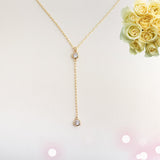 Exquisite diamond necklace metal pendant necklace - WOMONA.COM