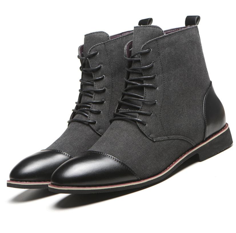 Men's Boots Plus Size New Canvas Martin Boots - WOMONA.COM