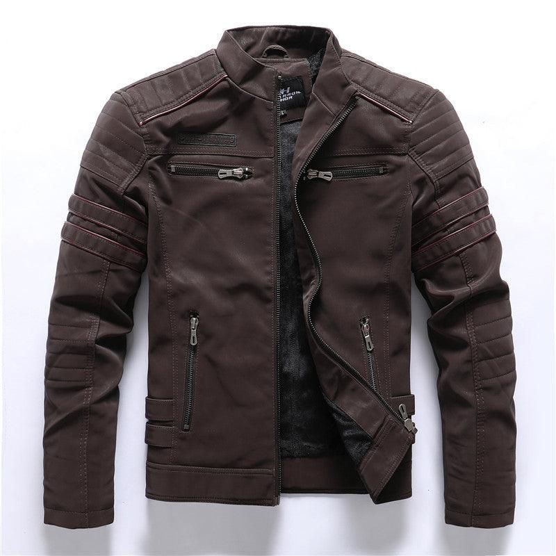 Men Fashion Pu Leather Jackets Coats - WOMONA.COM