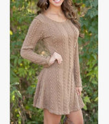 Women Causal Short Sweater Dress - WOMONA.COM