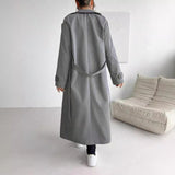 Long Premium Solid Color Double Breasted Coat