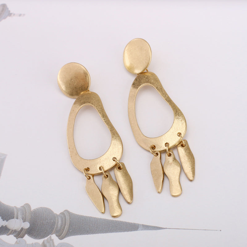 Personality Tassel Zinc Alloy Earrings - WOMONA.COM