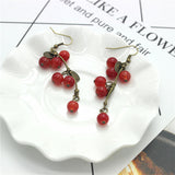 Small cherry pendant earrings - WOMONA.COM