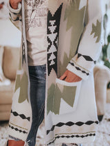 Tribal Knitted Cardigan Sweater Coat Blouse - WOMONA.COM