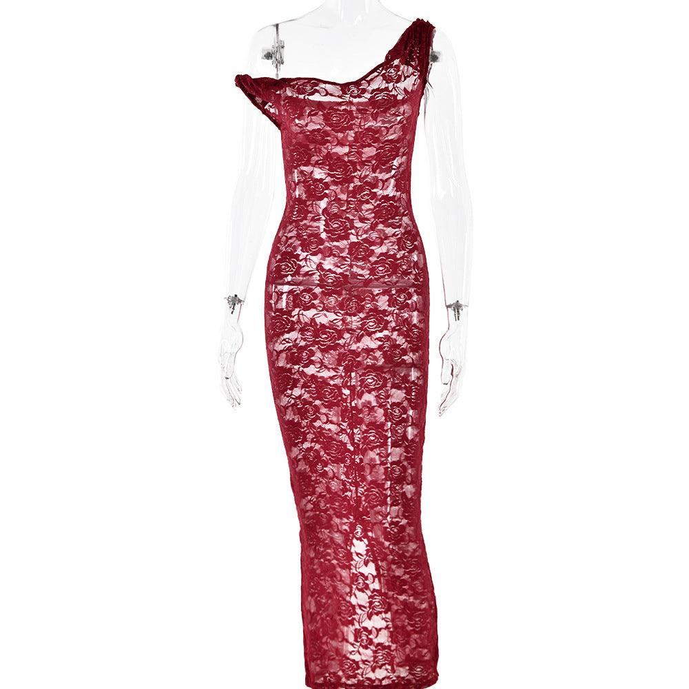 Women's Lace Camisole See Through Dress - WOMONA.COM