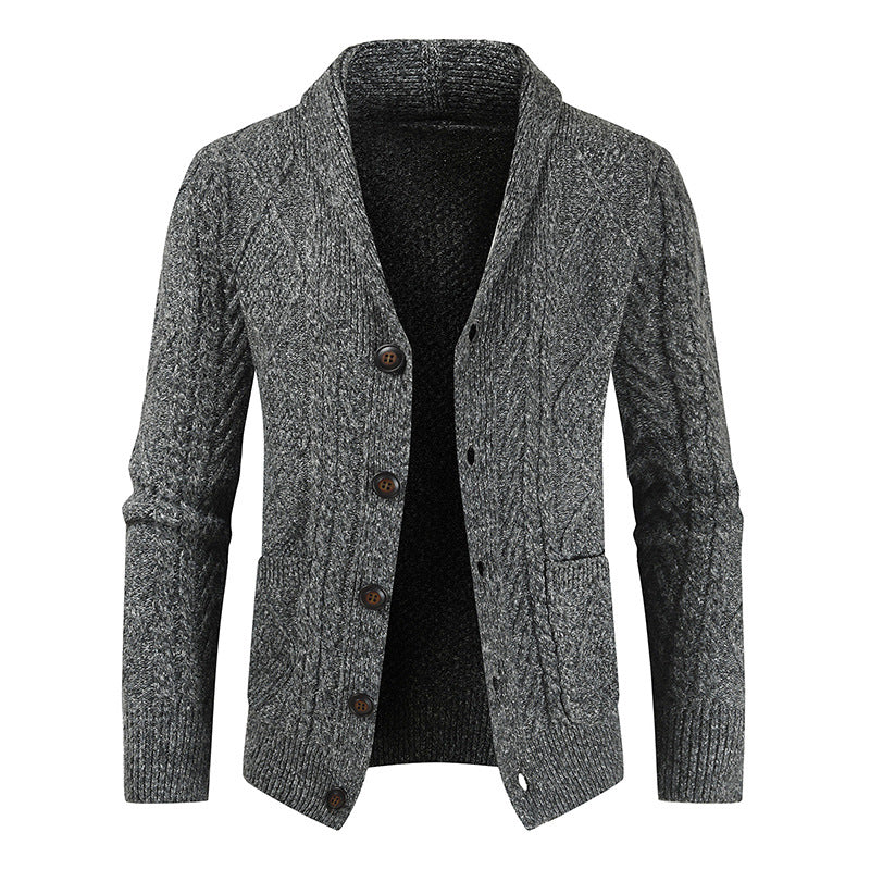 Knitted Cardigan V Neck Loose Thick Sweater Jacket - WOMONA.COM