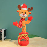 Dancing Christmas Toys Funny Tree Repeat Talking Electronic Plush Toys - WOMONA.COM