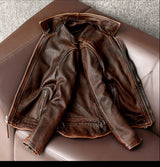 Motorcycle Short Stone Grinding Worn Coat