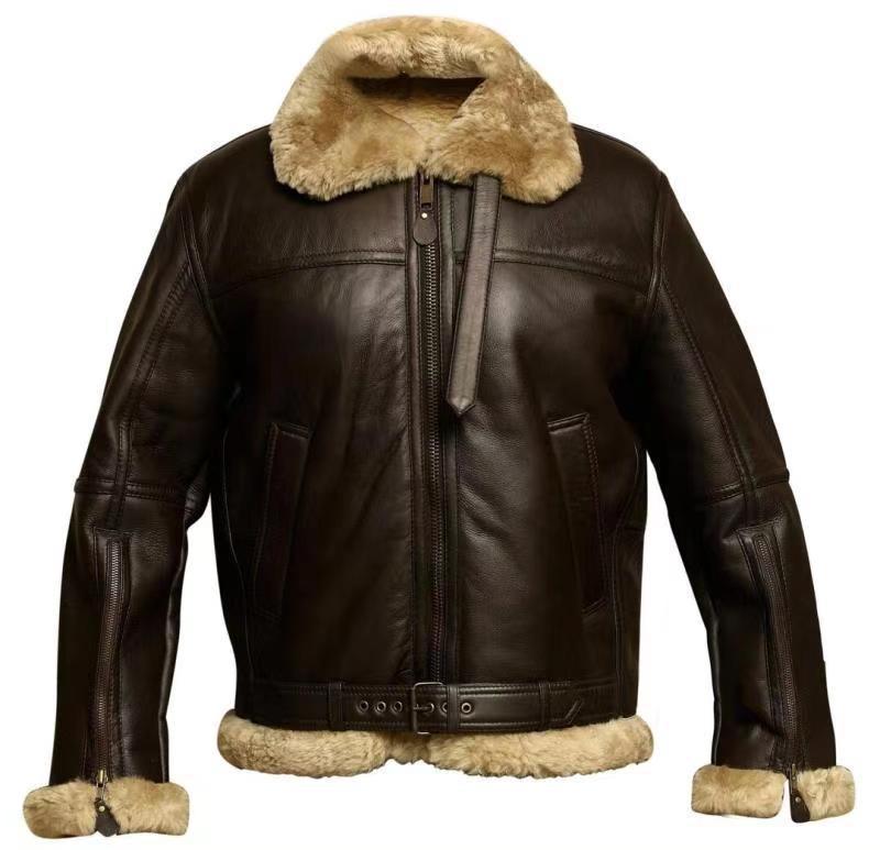 Chaqueta peluda gruesa de una pieza de moda para hombre