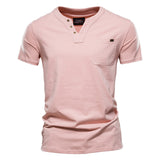 Sport T-Shirt Slim Cotton Pocket Herren