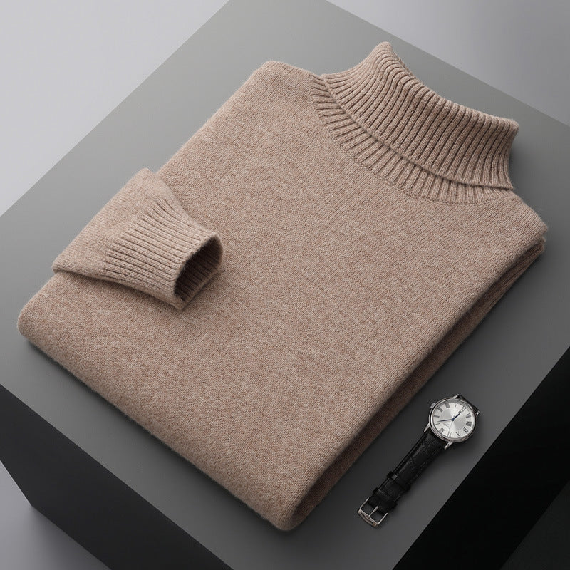 Men's Solid Color Sweater Bottoming Shirt - WOMONA.COM