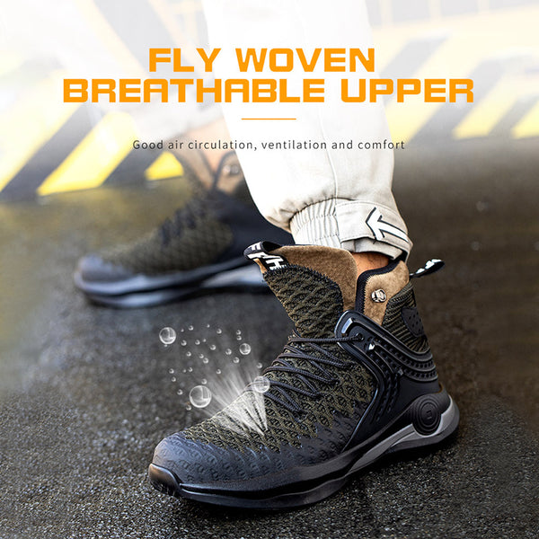 Toe Shoes Breathable Hiking Boots Puncture Proof Work Boots - WOMONA.COM