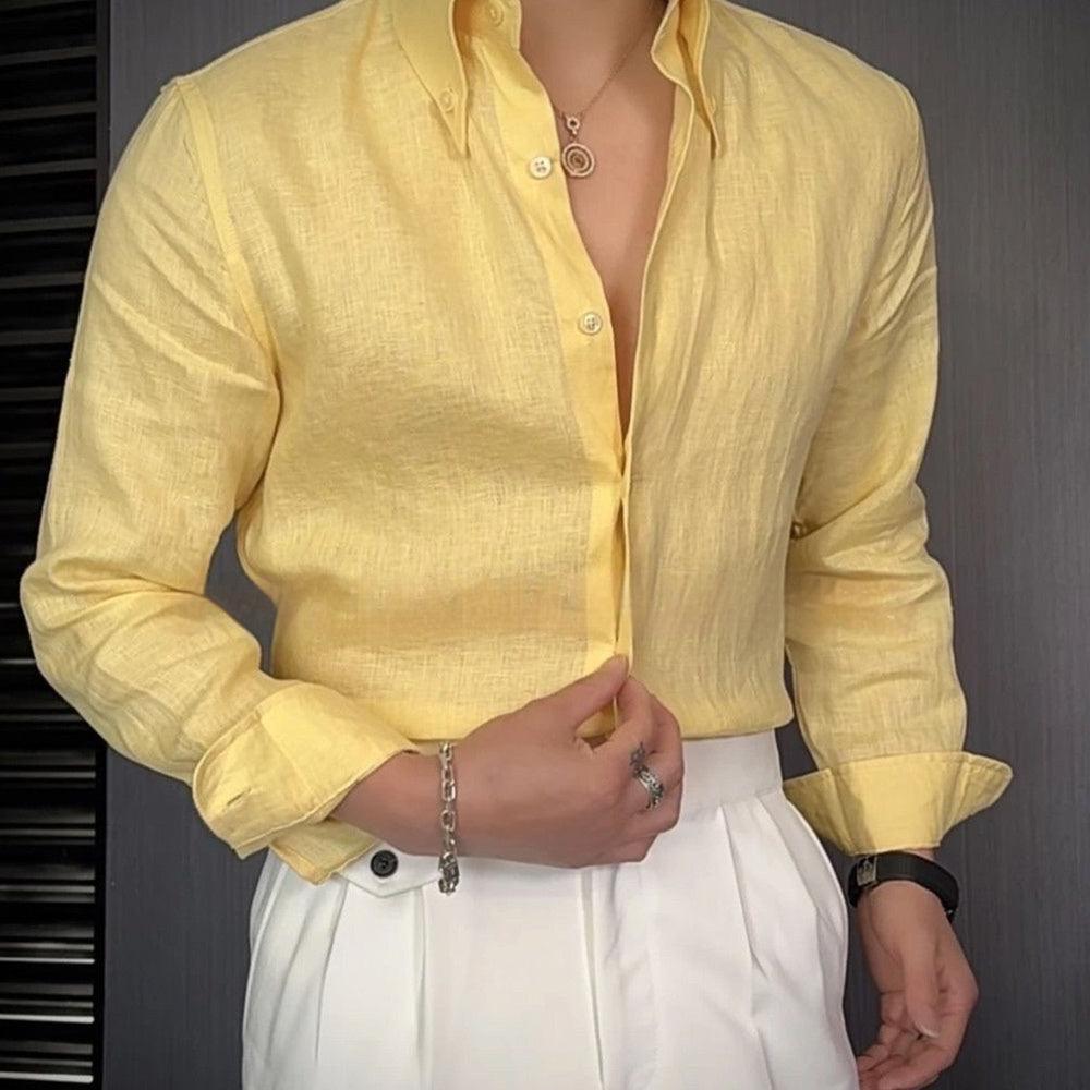 Men's Breathable Slim-Fit Casual Shirt