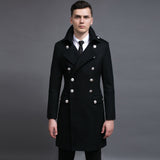 Double-row Retro Woolen Coat Man - WOMONA.COM