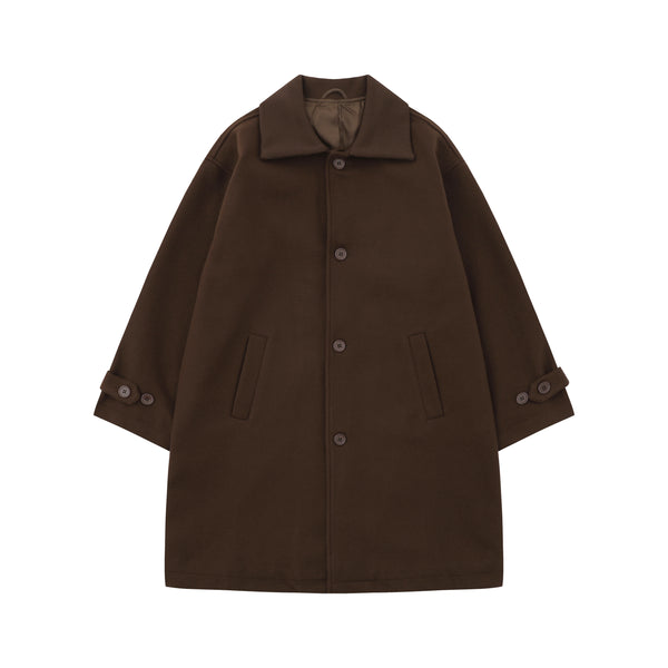 Japanese-style Retro Brown Woolen Coat - WOMONA.COM