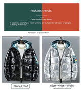 Leather Cotton-padded Jacket - WOMONA.COM