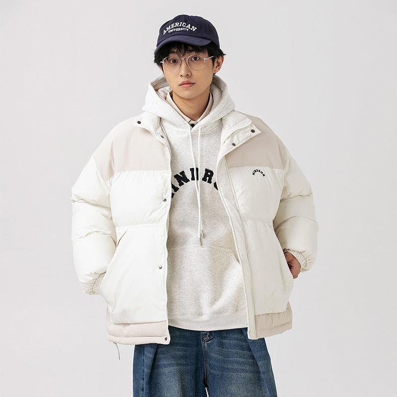 Winter Thick Retro Stitching Corduroy Cotton-padded Jacket - WOMONA.COM
