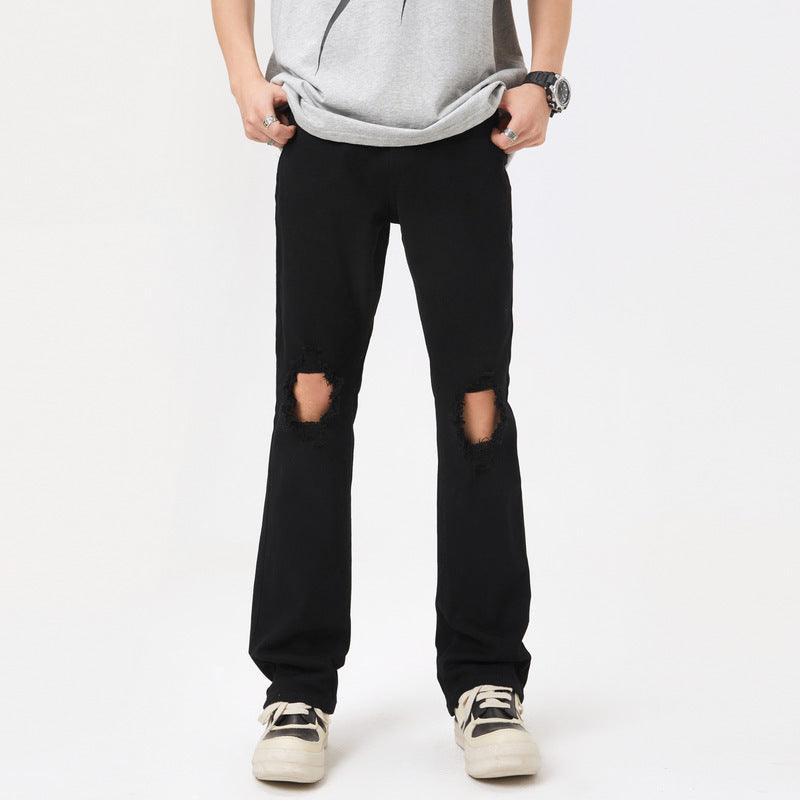 American High Street Black Ripped Jeans Men - WOMONA.COM
