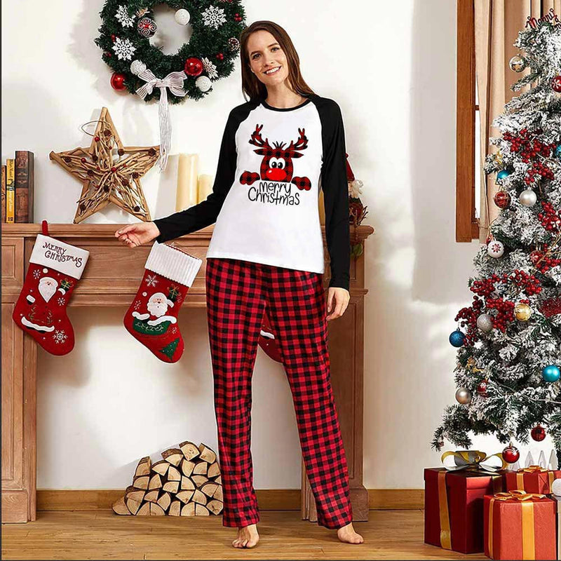 Weihnachtspyjamas für die ganze Familie, passende Sets, Weihnachtsnachtwäsche, Eltern-Kind-Pyjama-Outfit für die Weihnachtsferien, Weihnachtsfeier