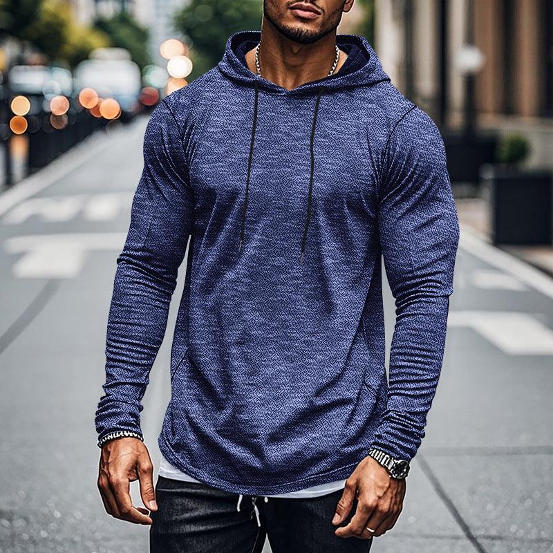 Men's Plus Size Loose Long-sleeved Hooded Sweater - WOMONA.COM