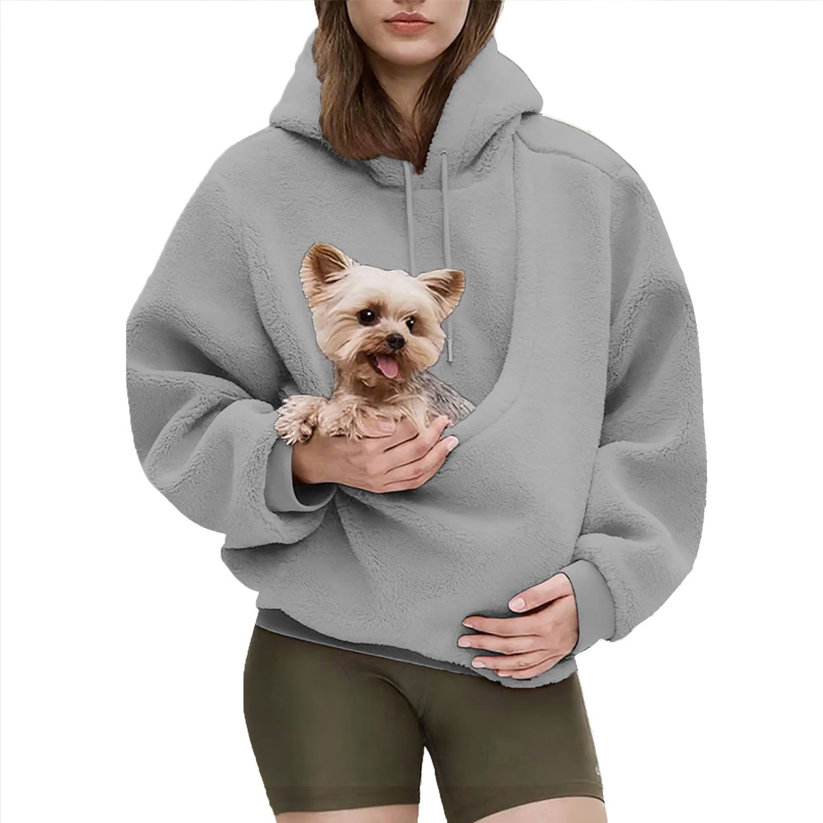 Unisex pet-pouch pullover hoodie