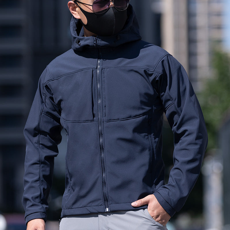 Men's Lightweight Hooded Windproof Shell Jacket