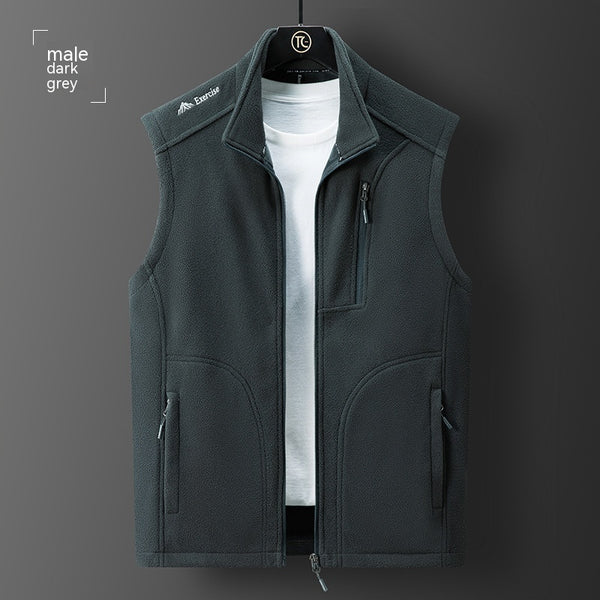 Fleece Loose Polar Fleece Vest - WOMONA.COM