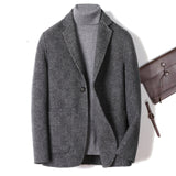 New Alpaca Double-faced Woolen Goods Cashmere Short Wool Jacket Men - WOMONA.COM