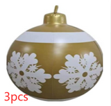 Christmas Ornament Ball Outdoor Pvc 60CM Inflatable Decorated Ball - WOMONA.COM