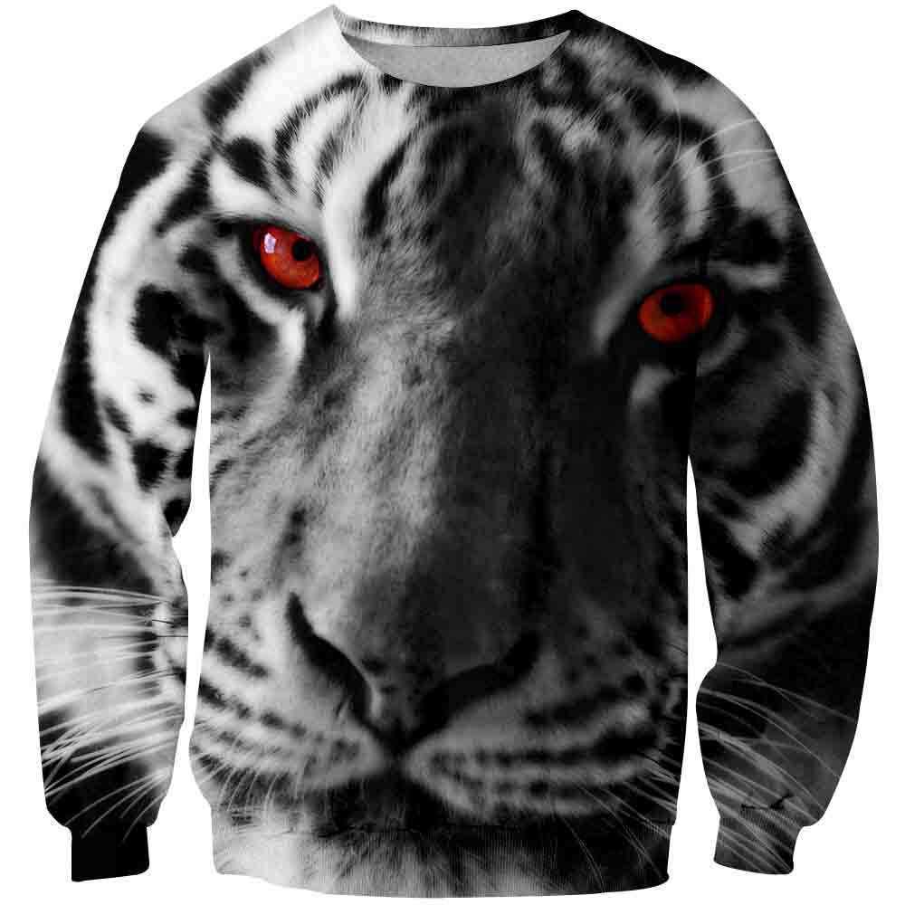 Unisex sports sweatshirt in gray with black panther face print and red eyes