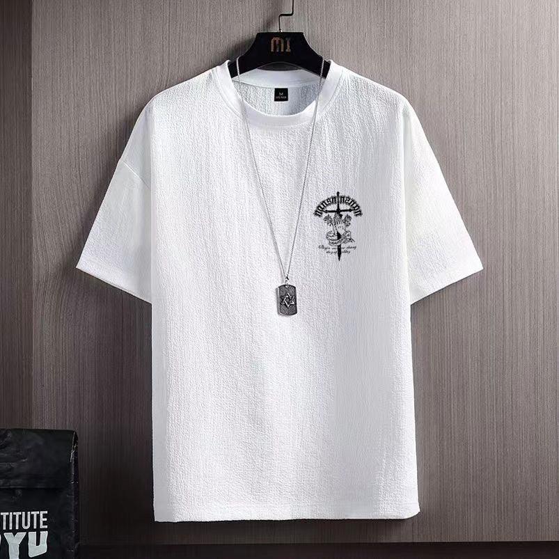 Ice Silk Short Sleeve T-shirt Men - WOMONA.COM
