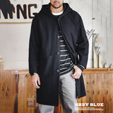 Warm Mid-length Woolen Coat For Men Winter - WOMONA.COM