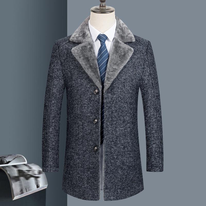 Woolen Coat Autumn And Winter Clothing Middle-aged Men's - WOMONA.COM