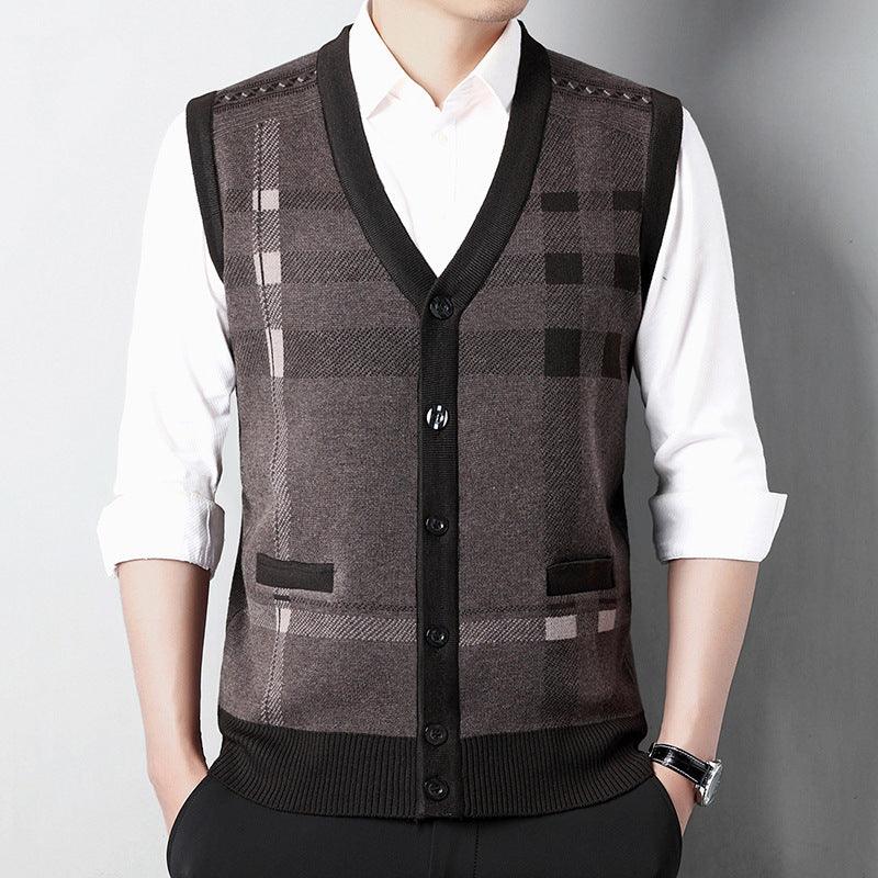 Thickened Vest Middle-aged And Elderly Knitwear - WOMONA.COM