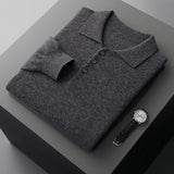 Polo Shirt Men's Casual Wool Sweater - WOMONA.COM