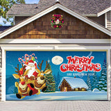 Christmas Background Hanging Cloth Garage Door Patch Holiday Party