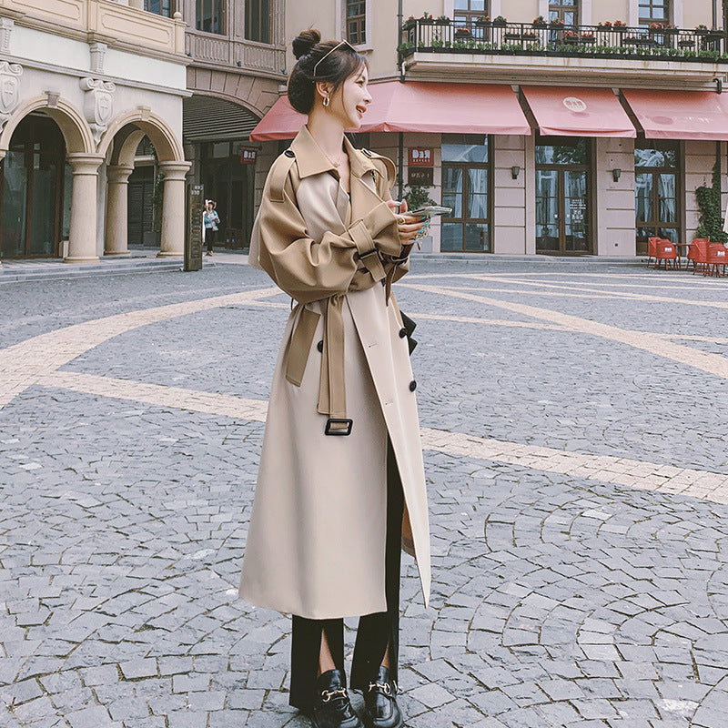 British Style Spring And Autumn Mid-length Coat Jacket