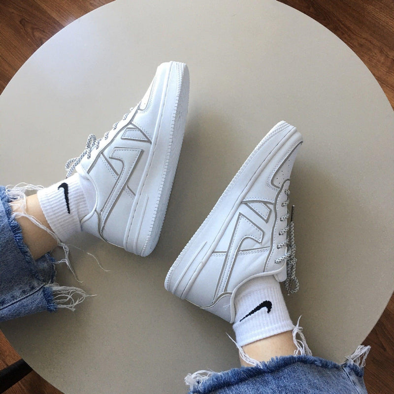 Reflective White Shoes For Men And Women Sneaker