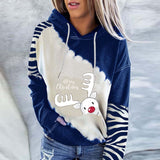 Snowman Print Crew Neck Hoodie Long Sleeve Sweatshirt - WOMONA.COM