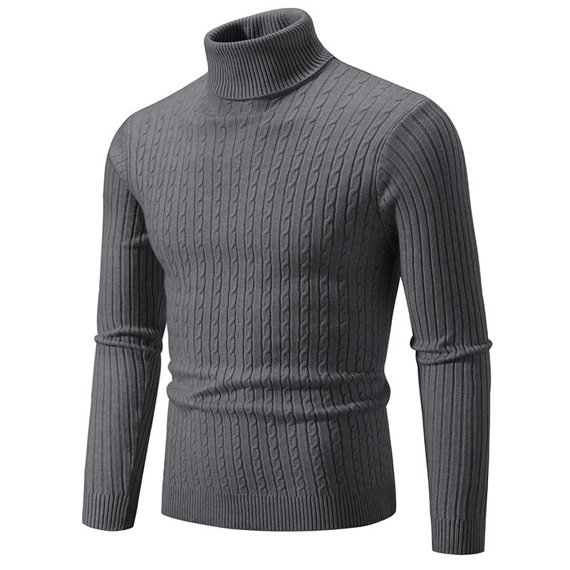 Pullover High Collar Casual Sweater Men - WOMONA.COM