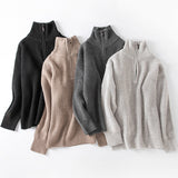 Fashion Half Cardigan Loose Sweater - WOMONA.COM