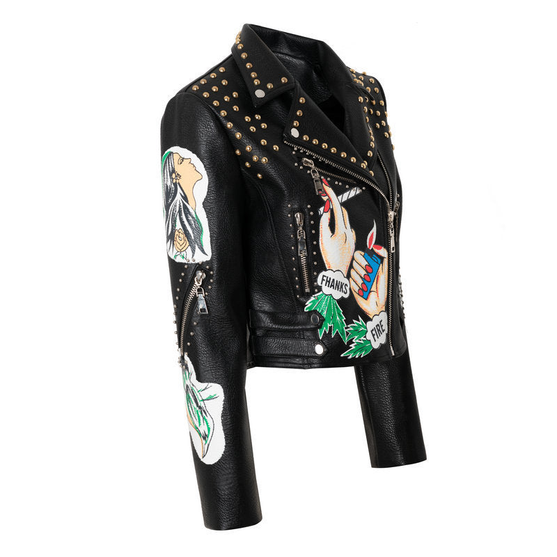 New Jacket Leather Fashion Personality Women's - WOMONA.COM