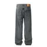 Distressed Washed Loose Jeans For Men - WOMONA.COM