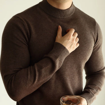 Modal Soft Glutinous Skin-friendly Half Turtleneck Warm Long Sleeves Sweater