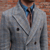 Retro High-quality Wool Plaid Polo Coat - WOMONA.COM