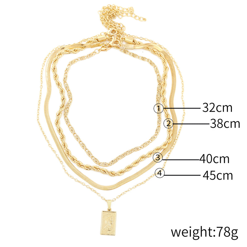 Necklace Female Twist Chain - WOMONA.COM