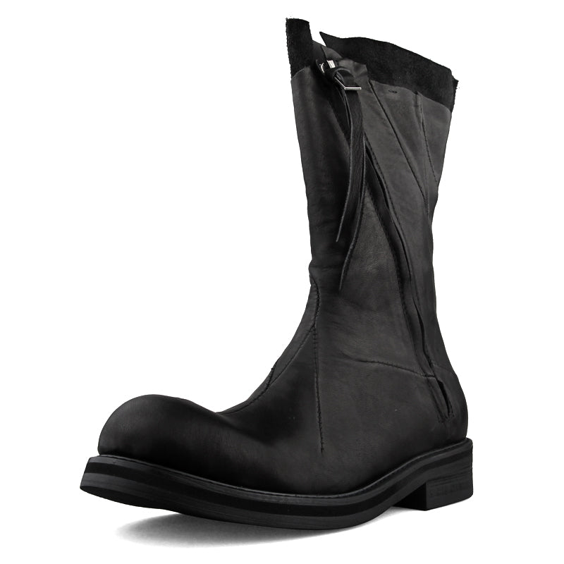 Japanese Irregular Deconstructed Leather Boots Men Retro - WOMONA.COM